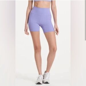 Vuori studio shorts purple bike tight biker